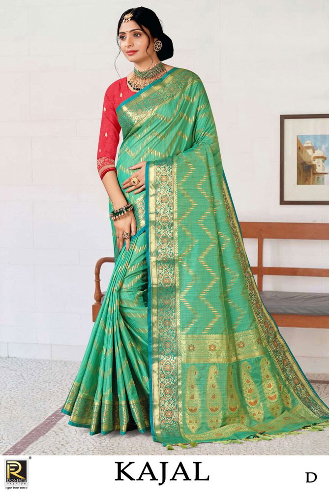 Kajal A To F Ronisha Banarsi Silk Sarees Catalog